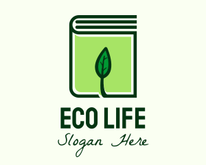 Eco Leaf Book logo design