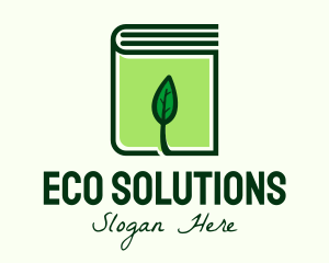 Eco Leaf Book logo design