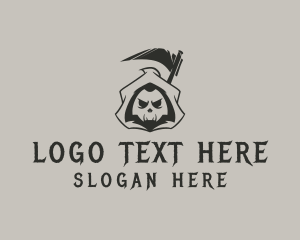 Spooky Grim Reaper logo