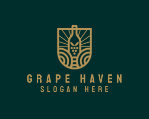 Vineyard Winery Badge  logo design