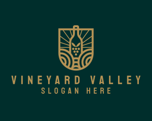 Vineyard Winery Badge  logo design