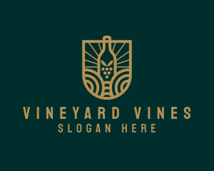 Vineyard Winery Badge  logo design