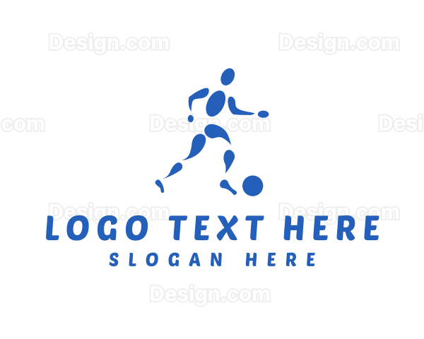 Abstract Sport Soccer Player Logo