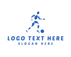 Abstract Sport Soccer Player Logo