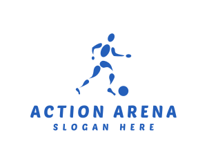 Abstract Sport Soccer Player logo