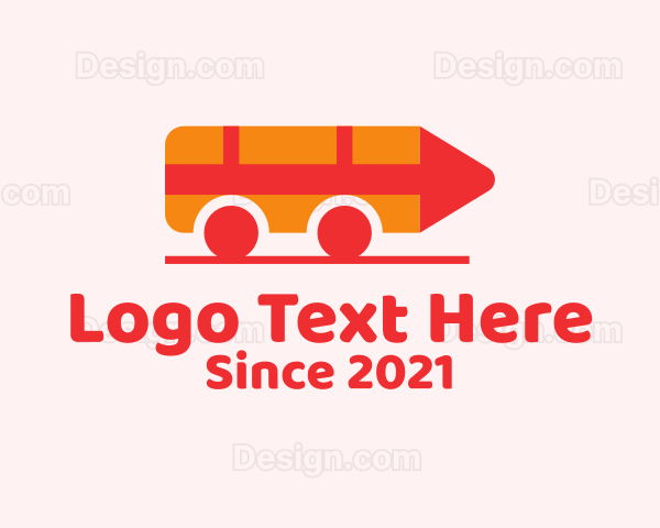 Toy Bus Pencil Logo