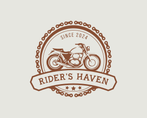 Motorcycle Rider Chain logo design