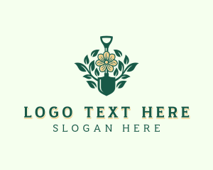 Floral Gardening Shovel logo