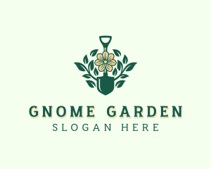 Floral Gardening Shovel logo design