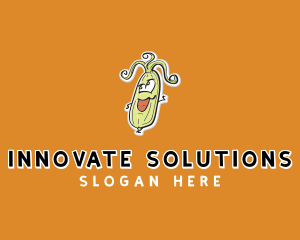 Cartoon Corn Vegetable Logo