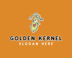 Cartoon Corn Vegetable logo design