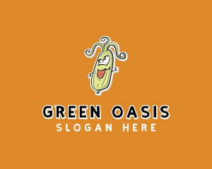 Cartoon Corn Vegetable logo design
