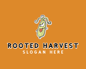 Cartoon Corn Vegetable logo design