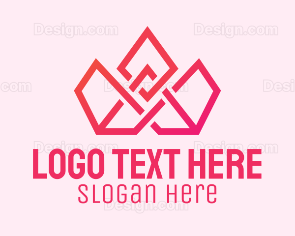 Pink Geometric Tiara Logo