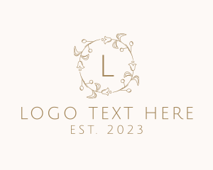 Dainty Tulip Flower Wreath logo