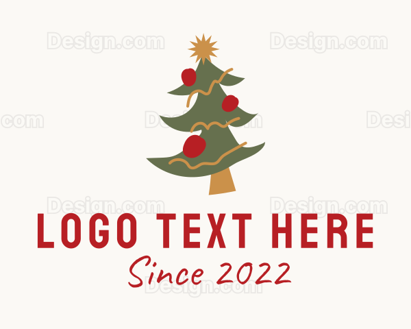 Christmas Tree Holiday Logo