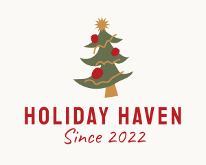 Christmas Tree Holiday  logo design