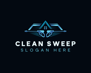 Pressure Cleaning Housekeeper logo design