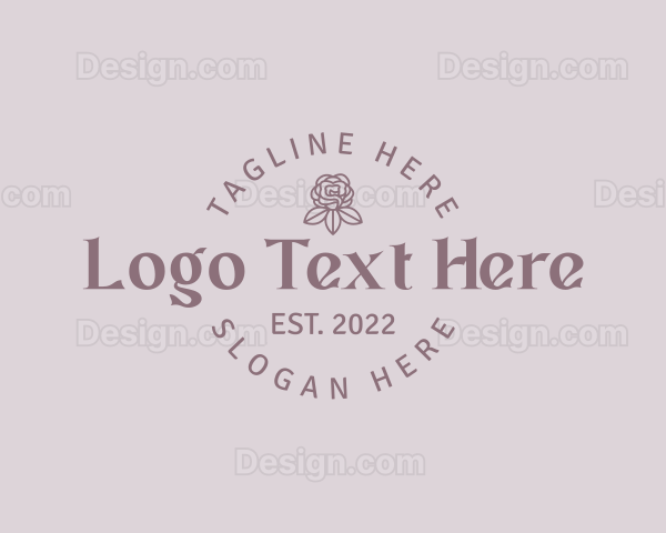 Elegant Flower Wordmark Logo