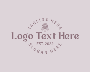 Elegant Flower Wordmark logo