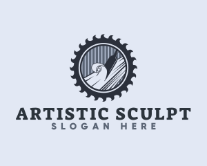 Chisel Sculpting Wood logo design