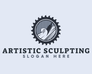 Chisel Sculpting Wood logo design