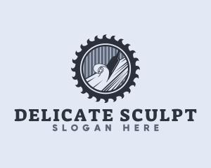 Chisel Sculpting Wood logo design