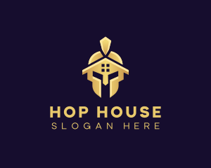 House Spartan Warrior logo design