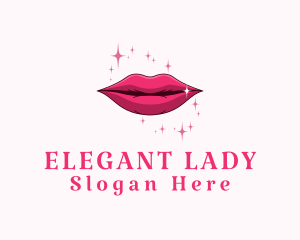 Beauty Feminine Lips  logo design