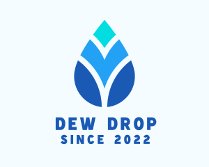 Purified Water Droplet logo design