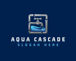 Faucet Water Pipeline logo design