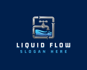 Faucet Water Pipeline logo design