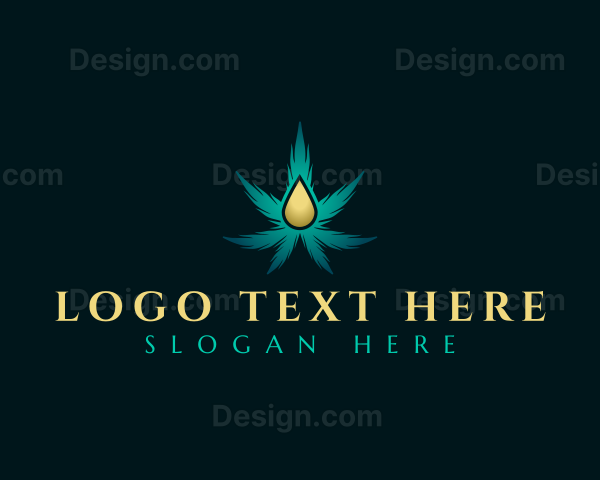 Marijuana Leaf Oil Logo