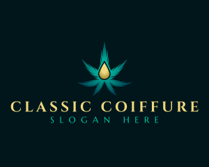 Marijuana Leaf Oil logo design