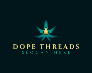 Marijuana Leaf Oil logo design