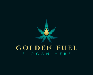 Marijuana Leaf Oil logo design