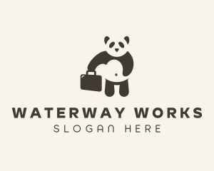 Panda Bear Briefcase logo design