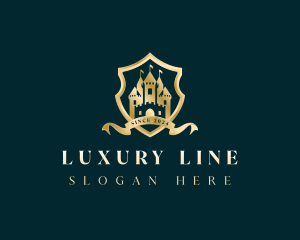 Luxury Castle Shield logo design