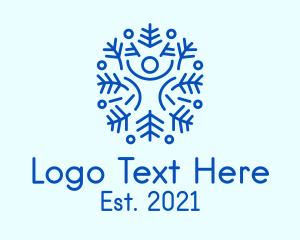 Cool Human Snowflake logo