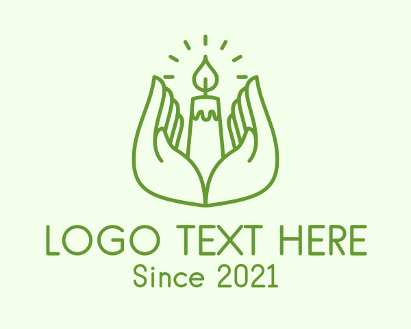 Holy Candle Hand logo