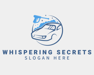 Pressure Washer Car Cleaning Logo