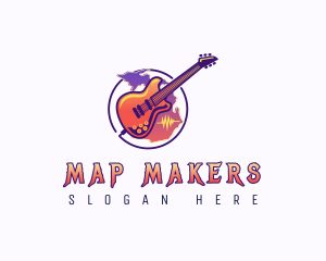 Electric Guitar Music logo design