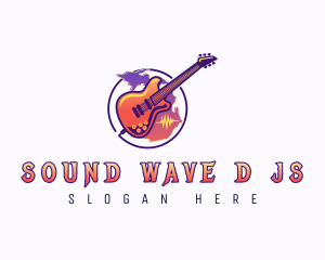 Electric Guitar Music logo design