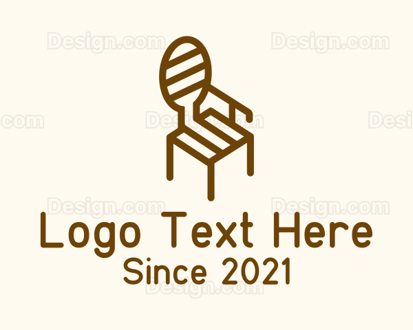 Brown Round Back Chair Logo