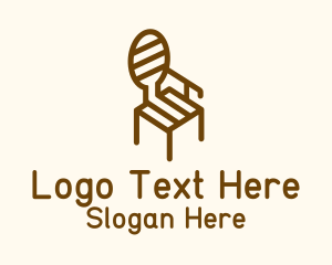 Brown Round Back Chair Logo