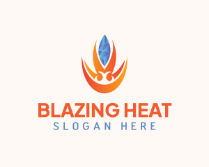 Ice Fire Ventilation logo design