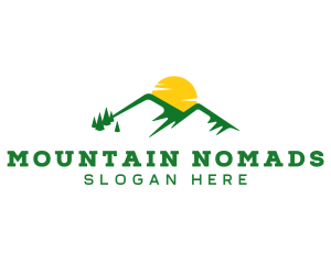 Mountain Sun Trekking logo design