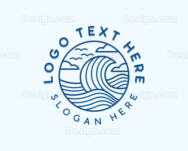 Ocean Tide Surfing Logo