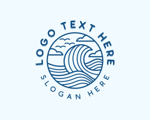 Ocean Tide Surfing Logo