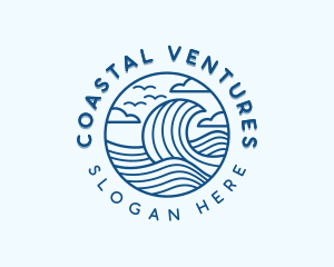 Ocean Tide Surfing logo design